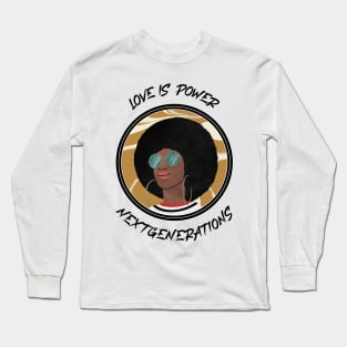 Love Black Coffee Afro Power Long Sleeve T-Shirt